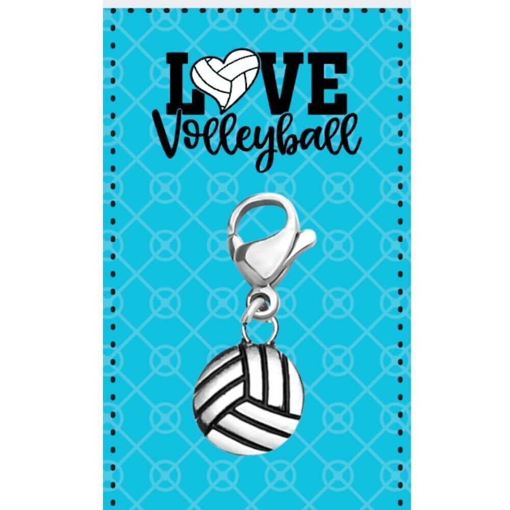 6379 Volleyball Zipper Pull Charm – Sports Bag Tag Backpack Accessory